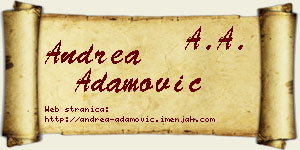 Andrea Adamović vizit kartica